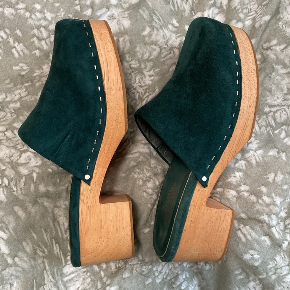 Charlotte Stone Martino Clogs in Emerald - Picture 5 of 12